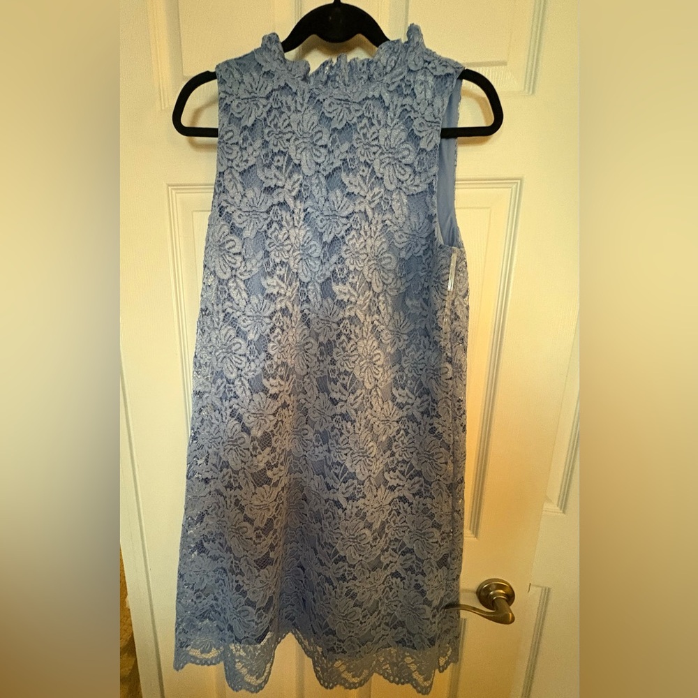 NWT Anne Klein Lace Blue Shift Dress